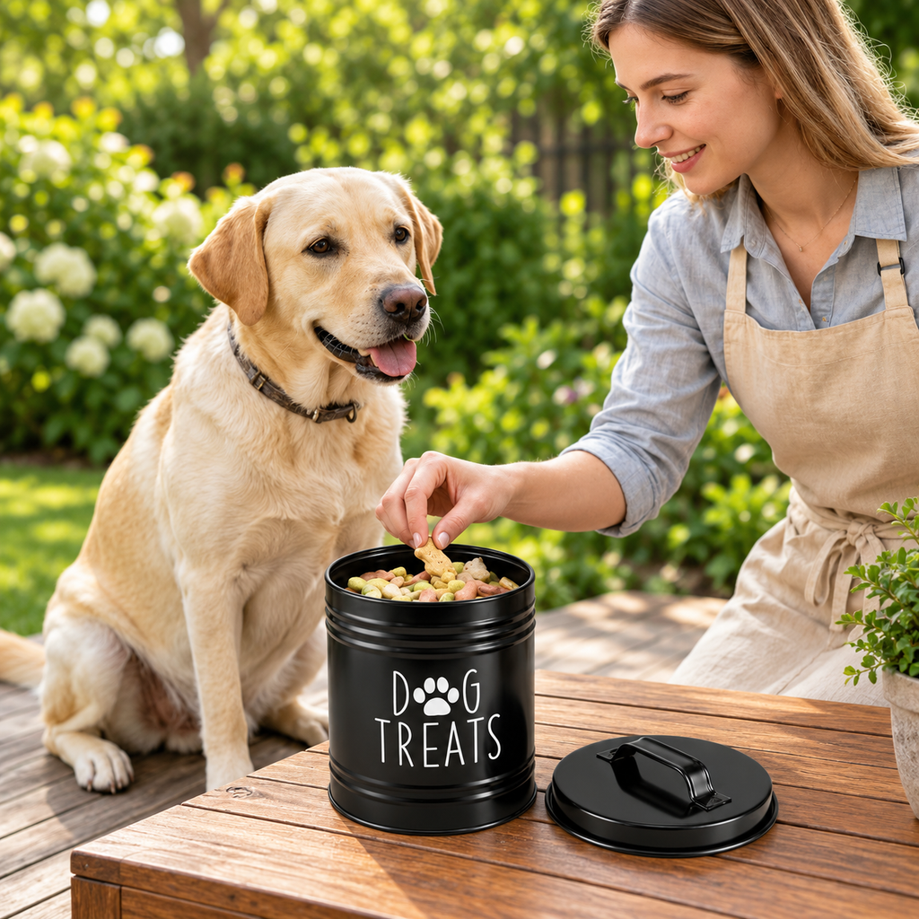 Pet Treat & Food Storage Container with Lid
