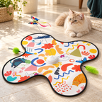 Butterfly & Feather Interactive Cat Toy in a sunlit home with a curious cat